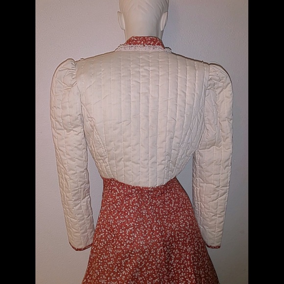 1970’s Handmade Gunne Sax Skirt Quilted Jacket XS - Picture 6 of 8